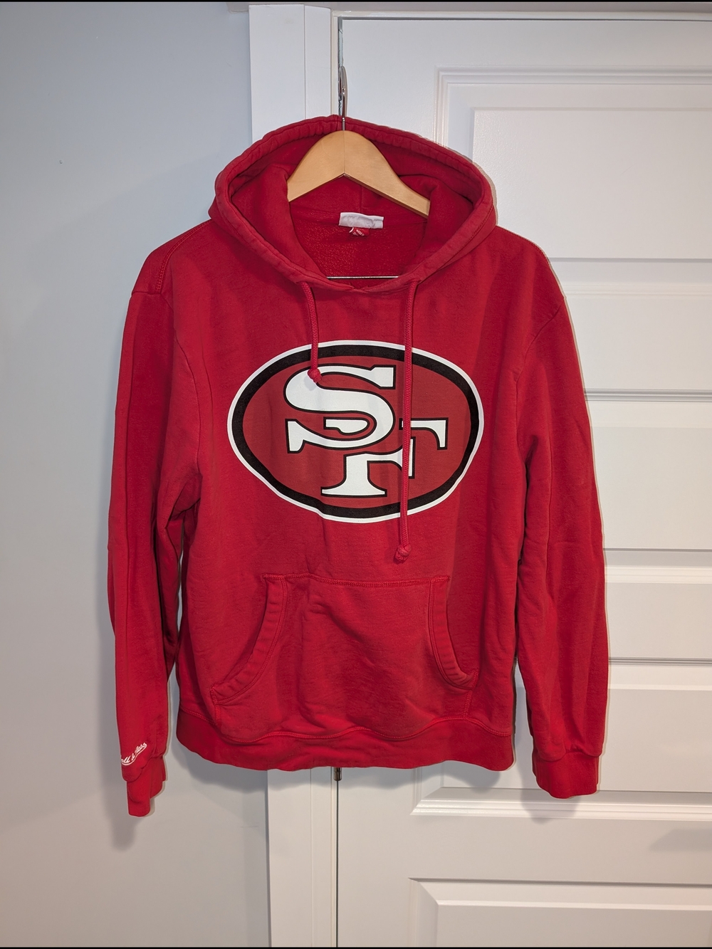 Mitchell & Ness Red San Francisco 49ers NFL Football Pullover Hoodie